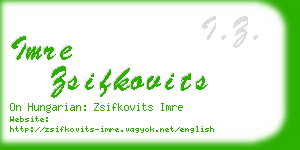 imre zsifkovits business card